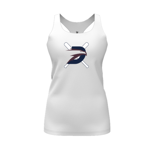 [FT0TRBWH-FYS-LOGO1] Decker Racerback Tank Top (Female Youth S, White, Logo 1)