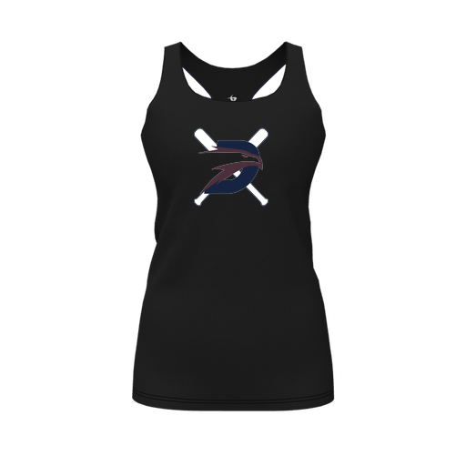 [CUS-DFW-RCBK-PER-BLK-FYS-LOGO1] Racerback Tank Top (Female Youth S, Black, Logo 1)