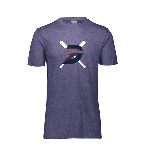 [FTSCUBNV-YS-LOGO1] Decker Youth Tri-Blend T-Shirt - Short Sleeve (Youth S, Navy, Logo 1)