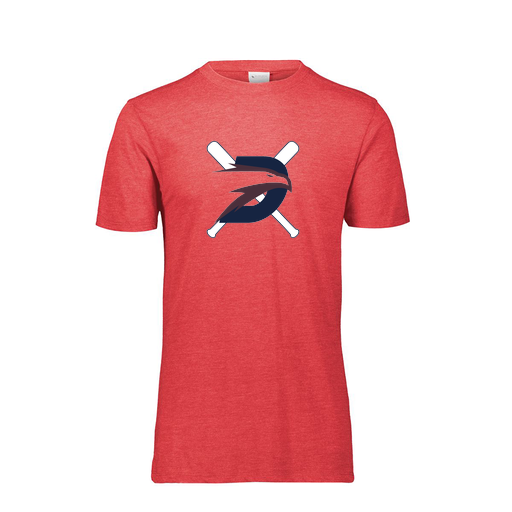 [FTSCUBRD-YS-LOGO1] Decker Youth Tri-Blend T-Shirt - Short Sleeve (Youth S, Red, Logo 1)