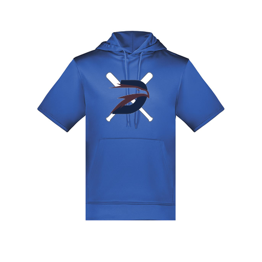 [6871.060.S-LOGO1] Men's Dri Fit Short Sleeve Hoodie (Adult S, Royal, Logo 1)