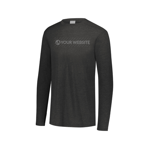 [FTLCUBBK-AXS-LOGO2] Decker Men's Tri-Blend T-Shirt - Long Sleeve (Adult XS, Black, Logo 2)