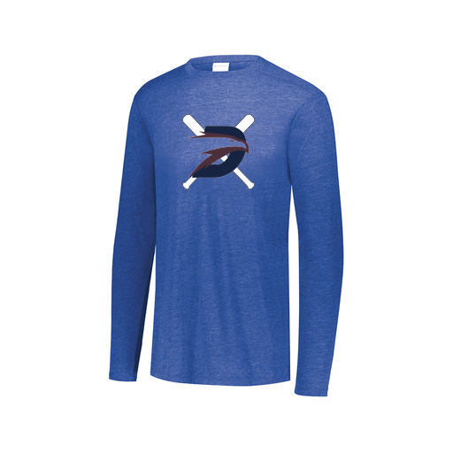 [FTLCUBRY-AXS-LOGO1] Decker Men's Tri-Blend T-Shirt - Long Sleeve (Adult XS, Royal, Logo 1)