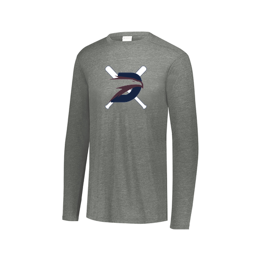 [FTLCUBGY-AXS-LOGO1] Decker Men's Tri-Blend T-Shirt - Long Sleeve (Adult XS, Gray, Logo 1)