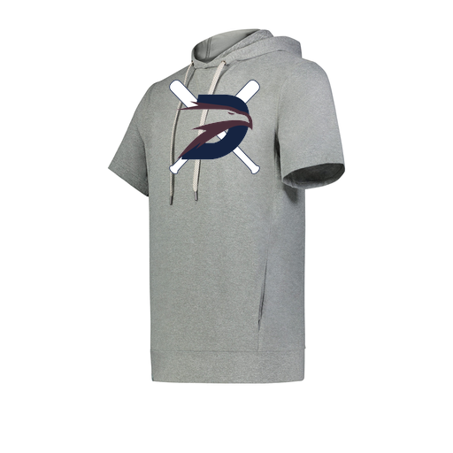 [222605-SIL-YS-LOGO1] YOUTH VENTURA SOFT KNIT SHORT SLEEVE HOODIE (Youth S, Silver, Logo 1)