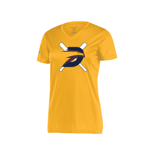 [222820.023.S-LOGO1] Ladies Movement Dri Fit Shirt (Female Adult S, Athletic Gold, Logo 1)